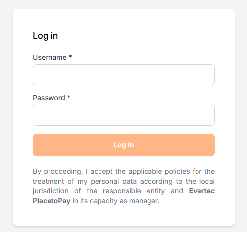 Login example image